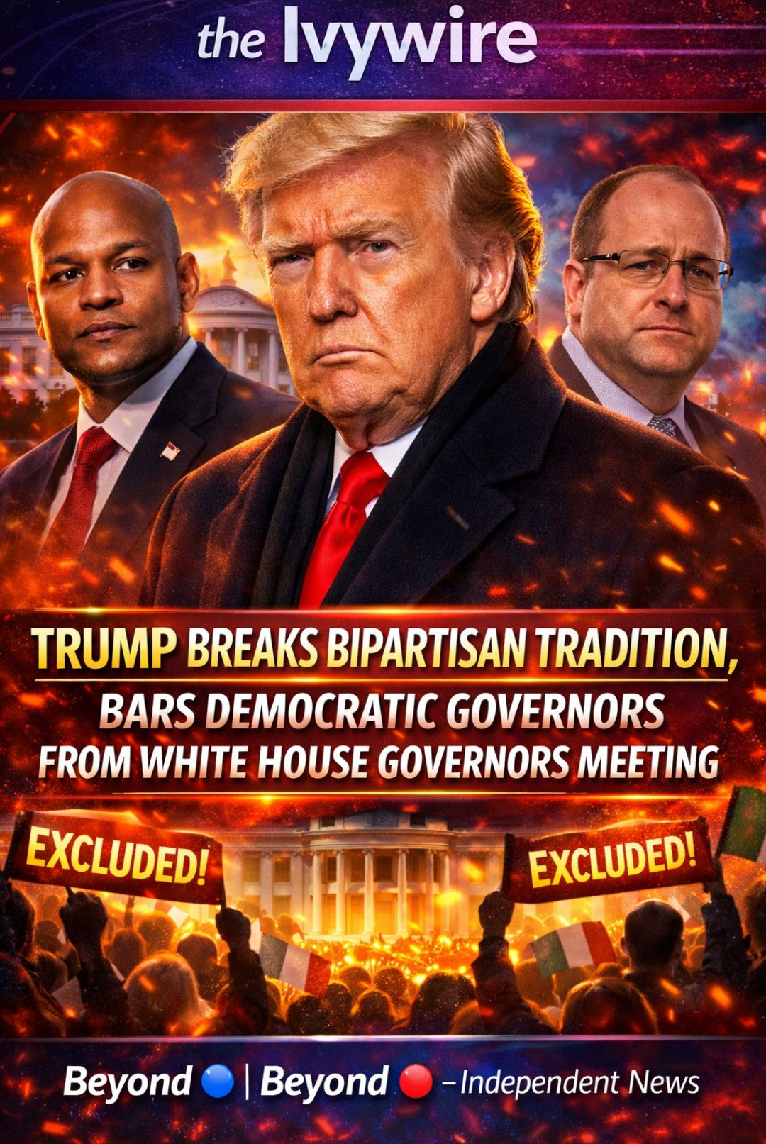 Trump Breaks Bipartisan Tradition, Bars Democratic Governors From White House Governors Meeting