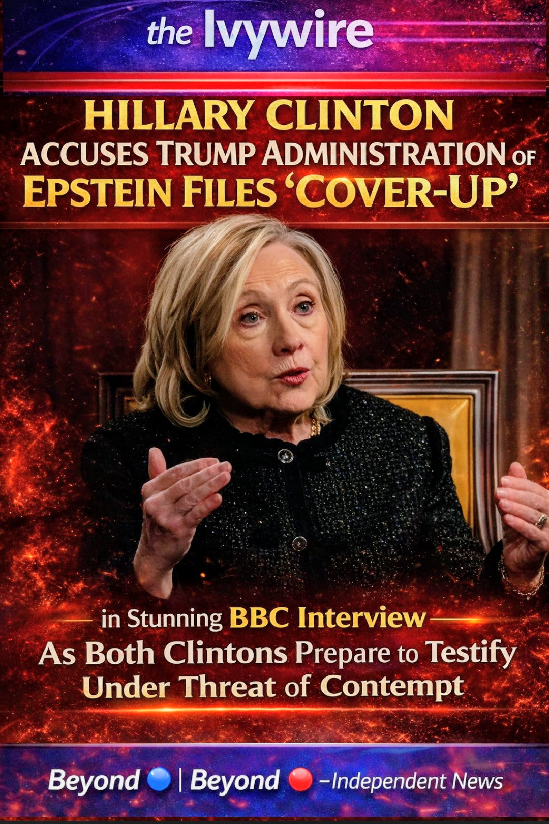 Hillary Clinton Accuses Trump Administration of Epstein Files “Cover-Up” in Stunning BBC Interview